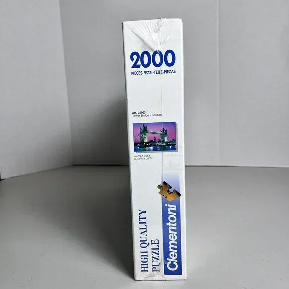 Clementoni 2000 Piece Jigsaw Puzzle London Tower Bridge Dusk Sunset NEW in Wrap - Picture 3 of 5